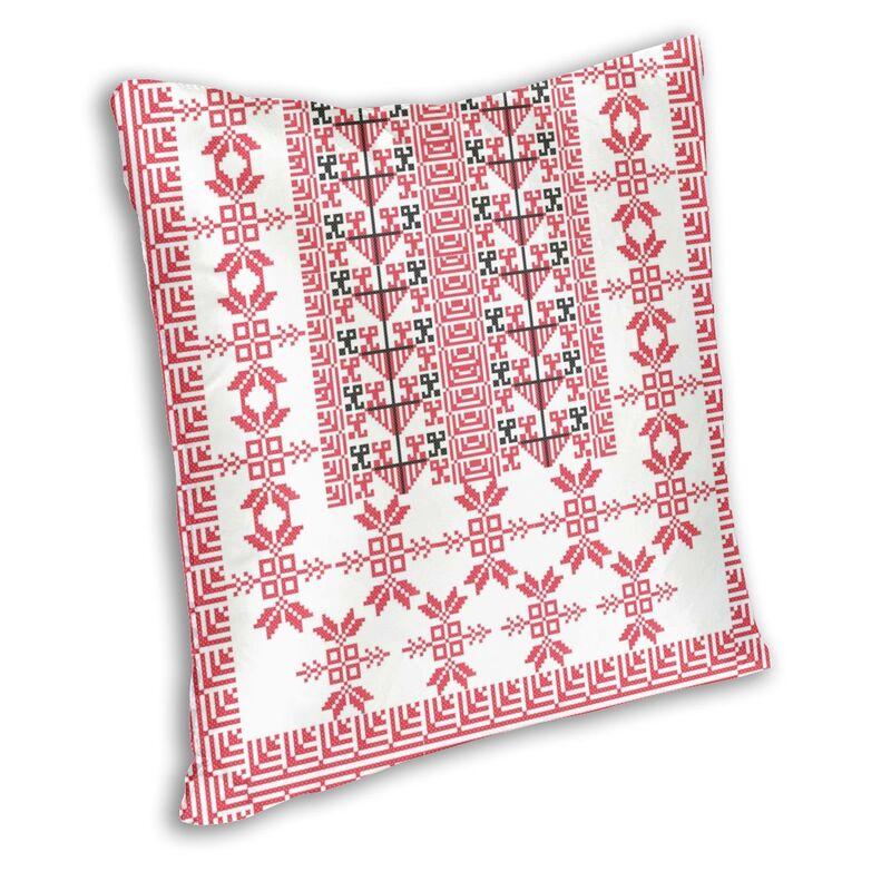 Nordic Palestine Cross Stitch Embroidery Cushion Cover Velvet Palestinian Arabic Tatreez Throw Pillow Case For Living Room