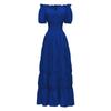 Dress For Women Stage Costume Halloween COS  Retro Solid Color Waistband Dress Party Evening Night Long Dress