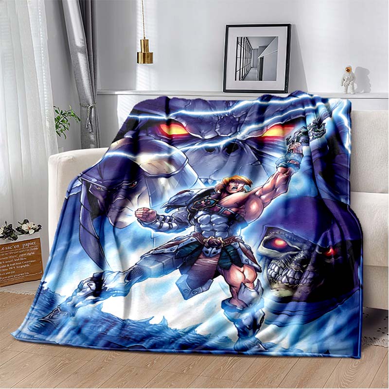 Мягкое пледы с узором He-Man and the Masters of the Universe, легкие фланелевые одеяла, домашний декор для дивана, постельное белье
