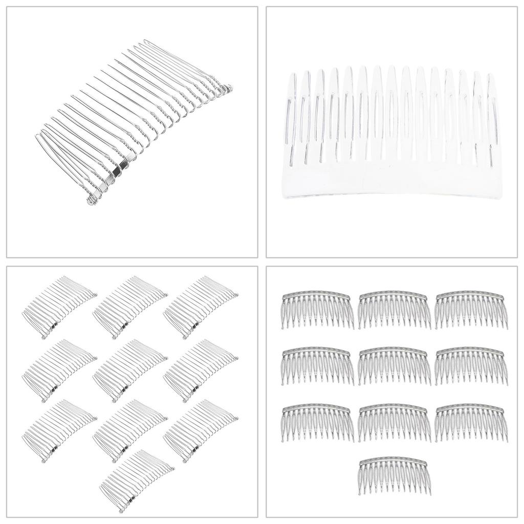 1 шт/10 шт гребни для волос для женщин аксессуары металл пластик свадебные волосы боковой гребень зубчатый свадебный гребень для вуали шпилька держатель