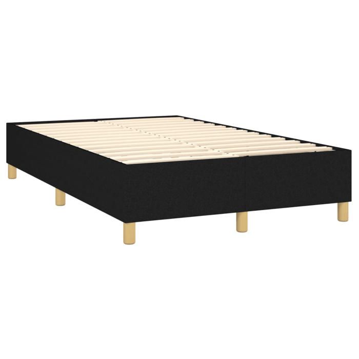 Maison Exclusive - Sommier à lattes de lit avec matelas Noir 120x200 cm Tissu
