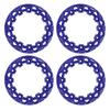 4Pcs 6 Inch ATV Wheel Trim Hub Protection Decor Plastic Tires Decorative Rim Guard Universal for Go Kart Blue