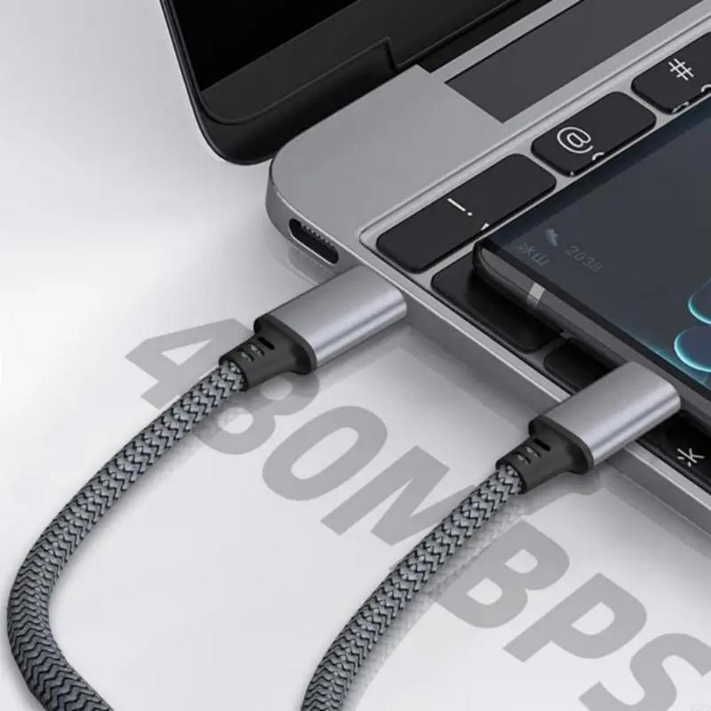Кабель USB C-Type C PD60W для быстрой зарядки, универсальный удлиненный кабель для передачи данных для iPhone15, Xiaomi, Samsung, камеры, ноутбука, 1 м, 2 м, 3 м, 5 м