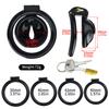 FRRK Men's Chastity Lock with Catheter Arc Ring Penis Lock Birdcage Penis Lock Anti-cheating Sex Props
