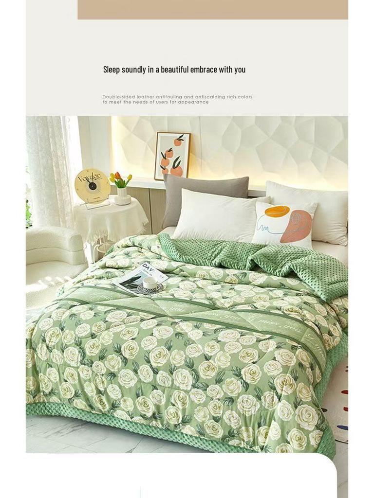 Популярное 3D-массажное одеяло из бобового бархата класса А – для всех сезонов, легкое и теплое, для дома или общежития