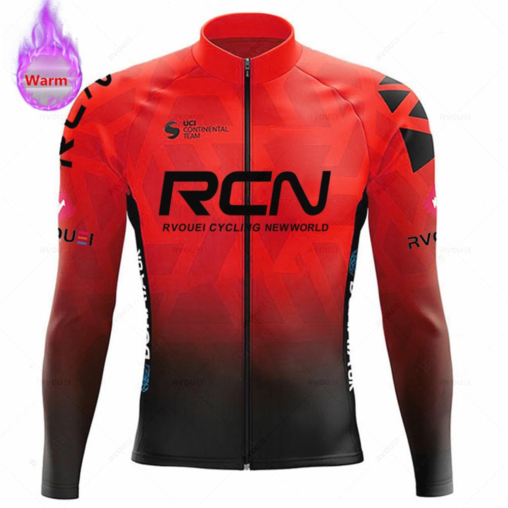 2023 Rcn Team Winter Cycling Clothing Thermal Fleece Bicycle Jersey Set MTB Clothes Road Bike Uniforme Ropa Ciclismo Invierno