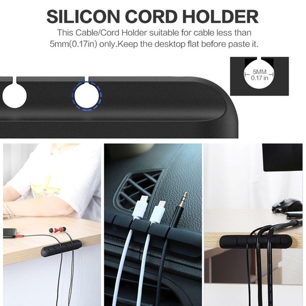 Self-adhesive USB Charger Headphone Wire Charger Organizer Cable Clip Cable Winder Storage Holder