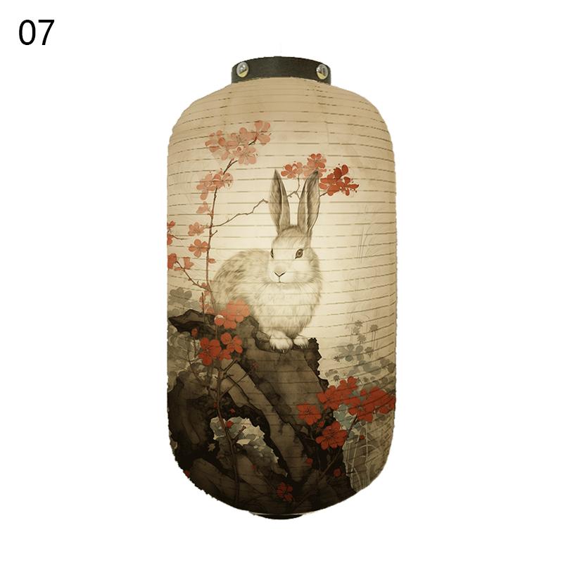Японский традиционный бумажный фонарь в стиле укиё-э с изображением кролика, ресторан, кухня изакая, магазин суши, подвесной декор