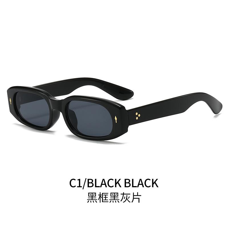 Rice stud small frame sunglasses for women, sun protection, and street style