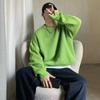 Мужской модный свободный вязаный свитер с круглым вырезом - Осень/Зима 2024
