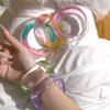Minority Design Jelly Color Wide Bracelet Transparent Geometric Irregular Bangle  Party