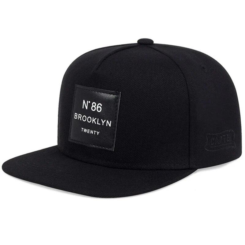 Женская бейсбольная хлопковая регулируемая шляпа Snapback с кожаной этикеткой N86, кепки в стиле хип-хоп, шляпа от солнца, унисекс, шляпы дальнобойщика