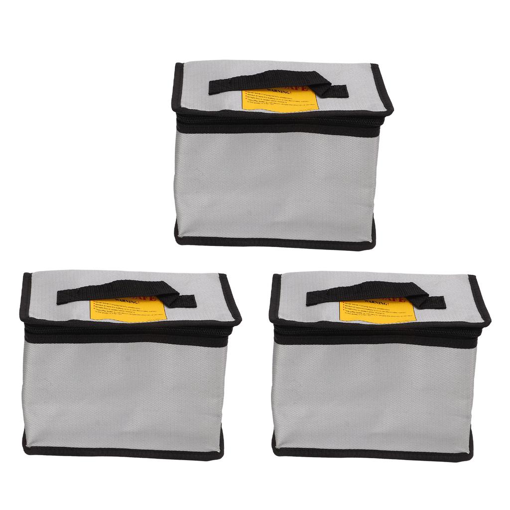 3 шт. Сумка для литиевых аккумуляторов на молнии, портативный огнеупорный взрывозащищенный чехол для хранения аккумуляторов