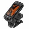 LEKATO 3-in-1 Clip-on Guitar Tuner for Guitar/Bass, Black, Wide Display for Guitar, Bass, Ukulele, Violin, and Chromatic