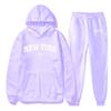2023 Autumn New York Letter Hoodie & Sweatpants Set for Men & Women