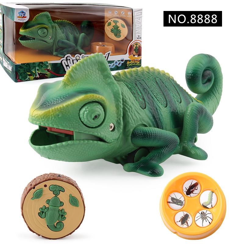 Electric Infrared Remote Control Light Crawling Chameleon, Children'S New Strange Bug Catcher Tricky Chameleon Toy