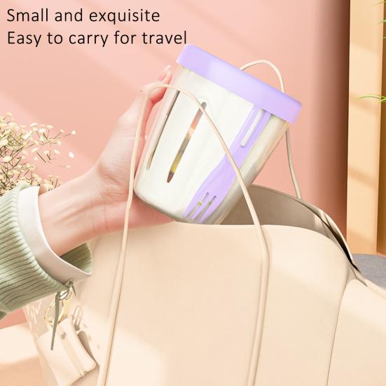 Двухслойный салатник, переносной контейнер для фруктов с вилкой, герметичная герметичная коробка для еды для пикника на открытом воздухе и путешествий