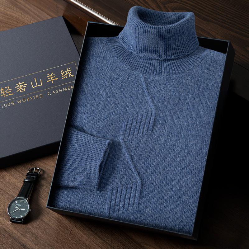 Универсальный мужской кашемировый свитер: Толстая, Теплая, Деловая и Повседневная Зимняя Одежда