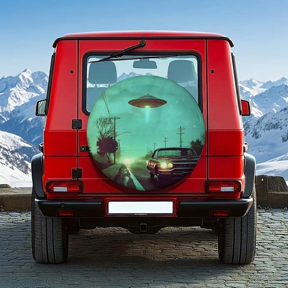 1pc, An Incredibly Stylish Sci-Fi Spare Tire Cover For 14-17 Inch Wheels, Featuring A Breathtaking Cyberpunk Design, Suitable Fo