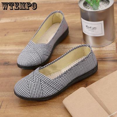 Женская обувь. Тканевые туфли Old Beijing. Низкие туфли. Мягкий и удобный каблук для повседневного ношения.