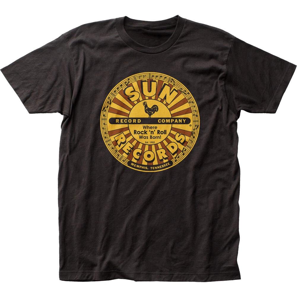 Sun Records Full Circle Mens T Shirt Rock And Roll Classic Band Tee New Black