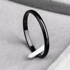 Titanium Steel Smooth Wedding Engagement Bands Rose Gold Color Couple Rings Jewelry