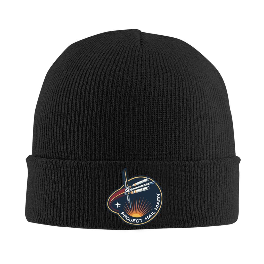 Project Hail Mary Mission Patch Knitted Hat Womens Unisexs Beanie Autumn Winter Hat Crochet Caps