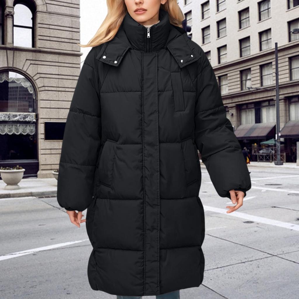 Women's Fashion Padded Jacket Loose Long Over The Knee Thickened Padded Jacket