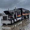 1:24 Peterbilt 389 Седельный Тягач Полуприцеп Сплав Металл Литая Модель Машинки Звук и Свет Инерционный Детская Игрушка Коллекционная