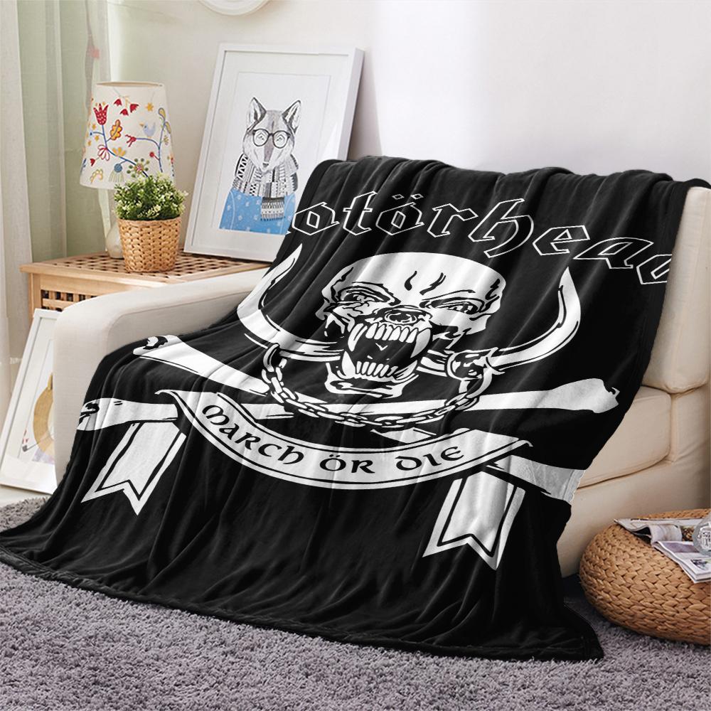 Motrhead Print Flannel Blanket, High quality Comfortable for All Seasons, Home Decor, Warmth and Comfort, Perfect for Christmas Gifts