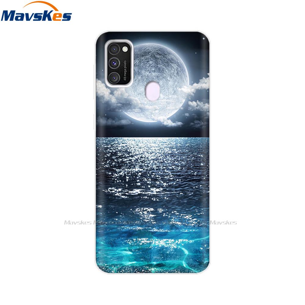Чехол для Samsung Galaxy M21 Задняя крышка Мягкий силиконовый TPU Чехол для телефона Для Samsung Galaxy M20 M21 M30 M30s M31 Чехол Защитный бампер