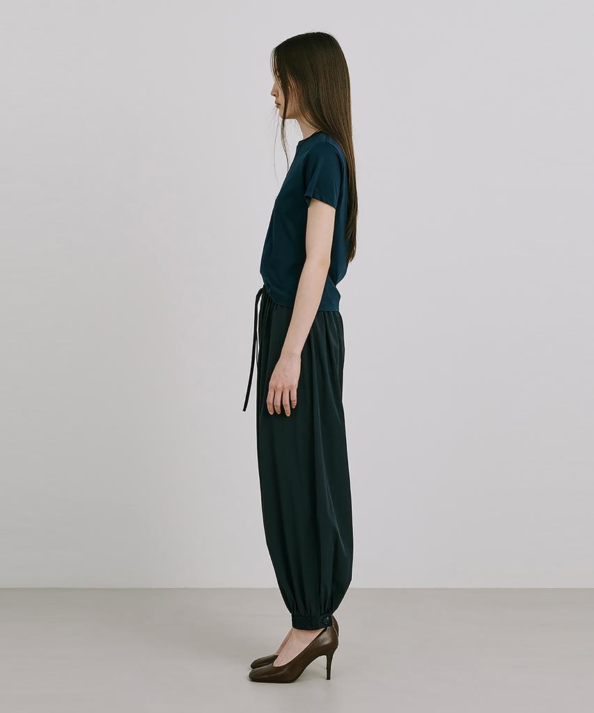 WNDERKAMMER Shirred Moon Jar Pants_Navy
