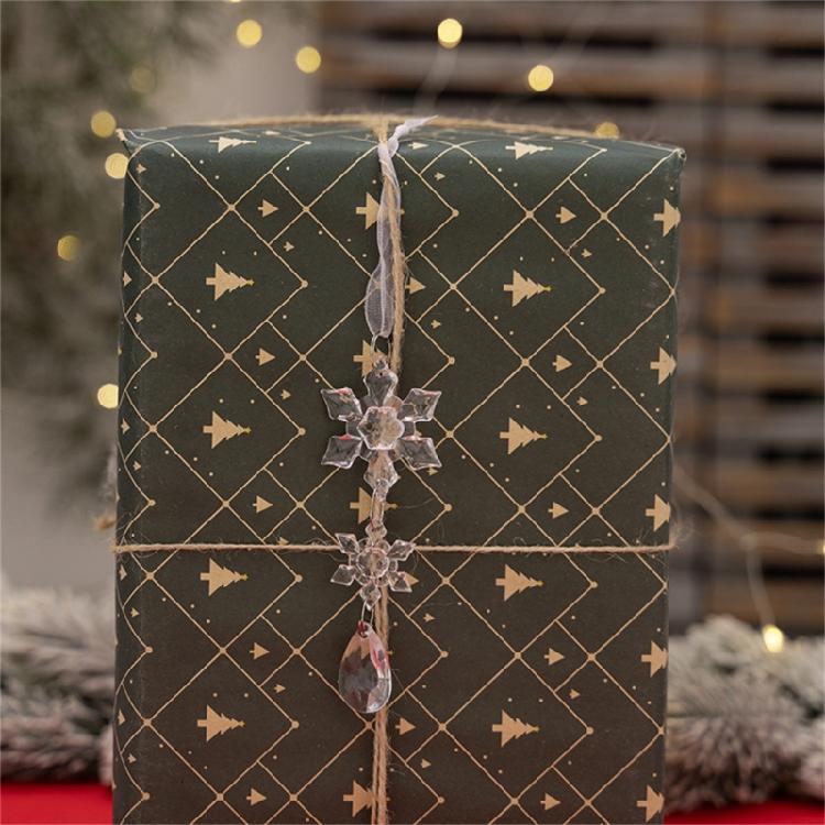 18Pieces Premium Acrylic Ice Christmas Ornamentation Crystal Snowflake Transparent Decors For Indoor Festival Display