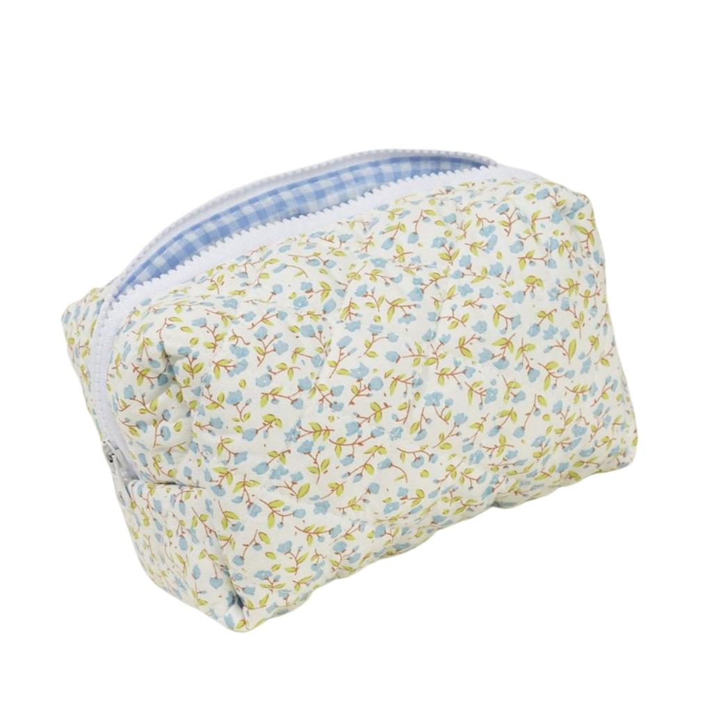 Большая вместимость хлопчатобумажной цветочной стеганой косметички, косметичка, аксессуар для хранения, организованная для путешествий и ежедневного использования