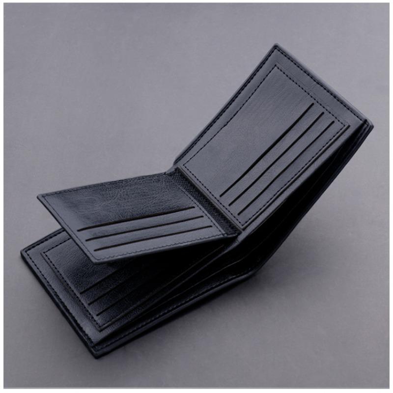 Кошелек мужской с несколькими отделениями для карт, модный однотонный кошелек, горизонтальная версия, можно положить водительские права