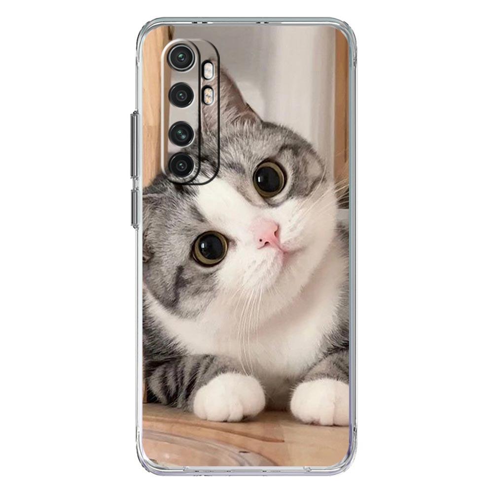 Чехол для телефона для Xiaomi Mi Poco X7 X6 X5 NFC X3 F7 Ultra F6 Pro F3 15 14T 14 13T 11 12 13 Lite Прозрачный ТПУ чехол Кавайная Любовь Кошка