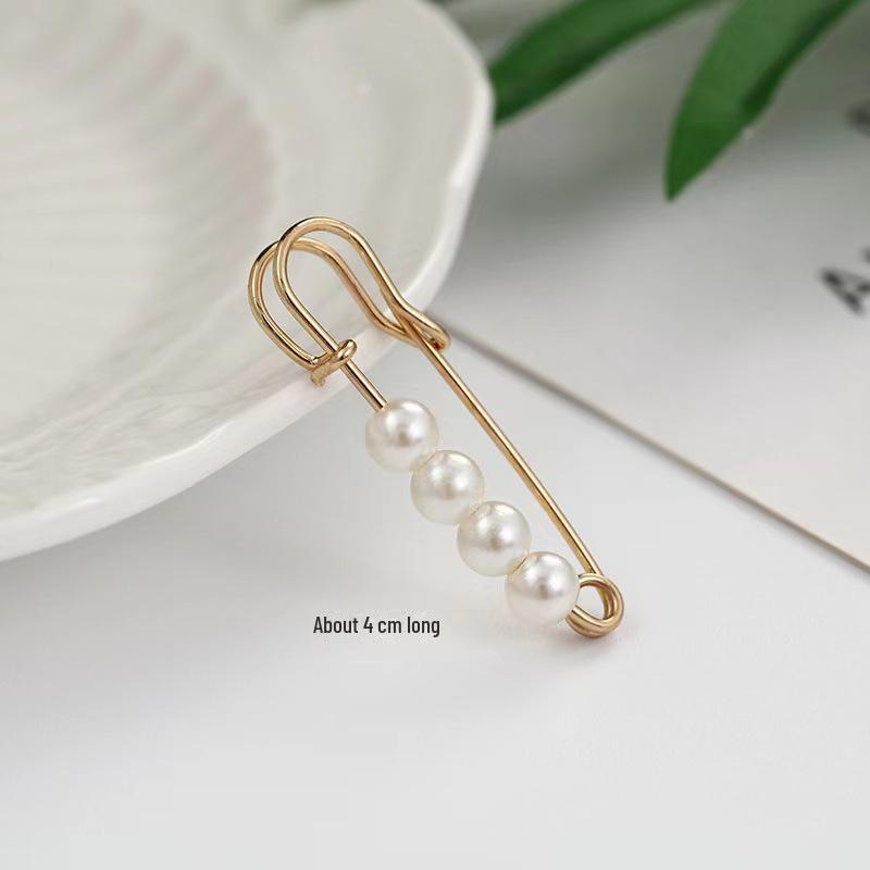 Стильная булавка для пояса с декоративными бусинами для женщин - Надежно фиксирует одежду и предотвращает оголение