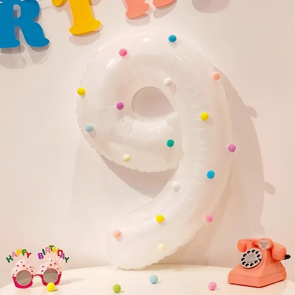 White Number 0-9 Balloons 32 Inch Birthday Party Decorations  Celebrating Birthdays