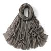 Muslim Cotton Rayon Hijab Solid Color Plain Scarf Women Soft Cotton Viscose Thin Voile Shawl Remove Edge Headscarf Turban