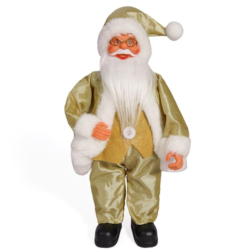 3D Santa Claus Figure Cute Christmas Decorations 12 Inch Standing Santa Doll Window