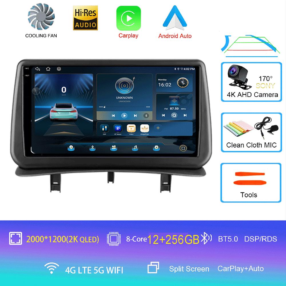 Видеоплеер Android14 Carplay для Renault Clio 3 Clio3 2005 2006 2007 2008 2009 - 2014 Мультимедийное автомобильное радио WIFI+4G DSP Stereo