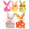 1Pc Candy Bag Easter Figure Originality Silk Ribbon Cartoon Rabbit Ear Floral Print Fabric