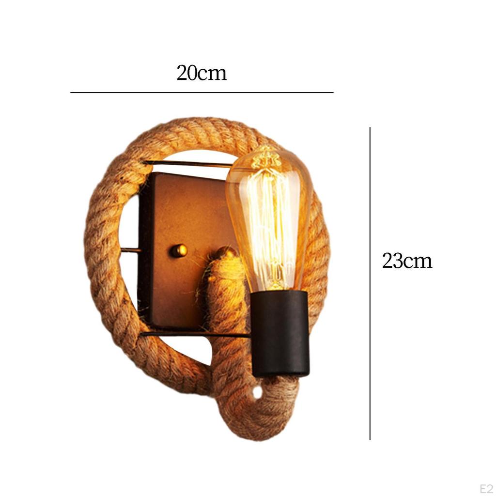 Промышленный настенный светильник Farmhouse Creative Unique (без лампочки E27) Лампа из пеньковой веревки