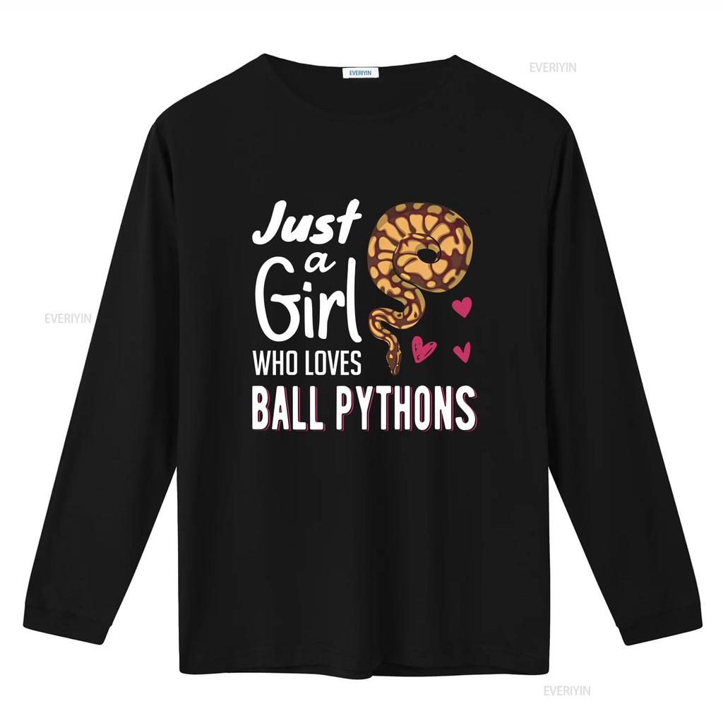 Just A Girl Who Loves Ball Python T Shirt Snake Women vintage Washed Slightly Casual homme Breathable streetwear graphic
