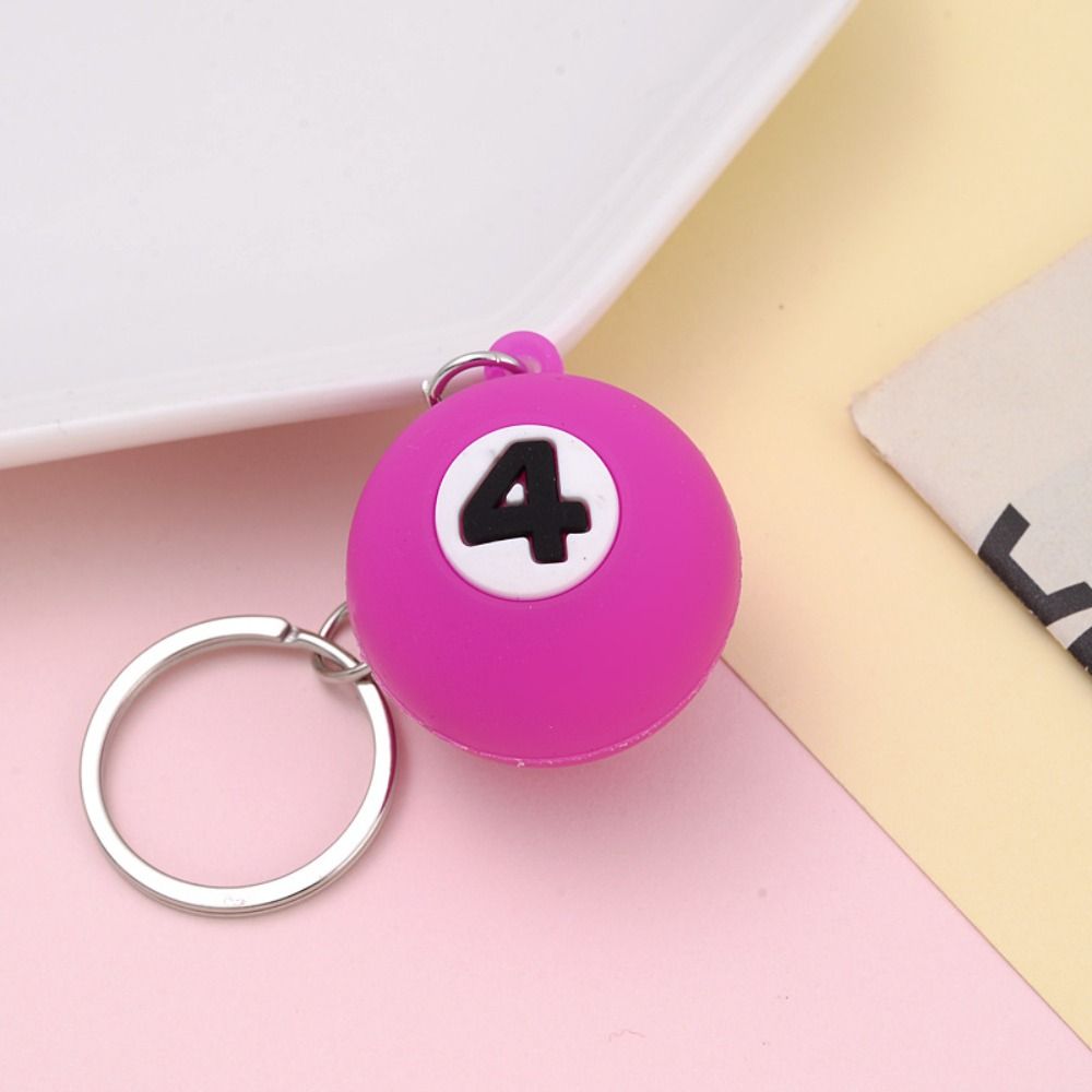 Durable Billiards Keychain Wear-resistant Pendant High Quality Number Beads