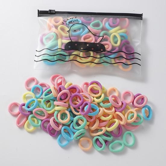 100 шт. маленькое кольцо для волос ярких цветов, плотные, Изысканные детские высокоэластичные простые веревки для волос, аксессуары для волос