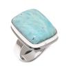Кольцо из серебра 925 пробы с драгоценным камнем амазонит, размер 9