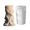 DIY Pattern Carving цилиндрическая свеча силиконовая форма уникальный волнистый узор римская столбчатая свеча форма цилиндрическая смоляная гипсовая форма