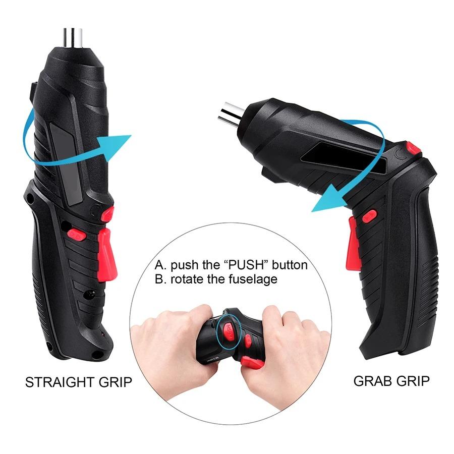 47 PCS 3.6V Electric Screwdriver Set 1800mAh Battery Powered Portable Cordless Electric Screwdriver Household Maintenance