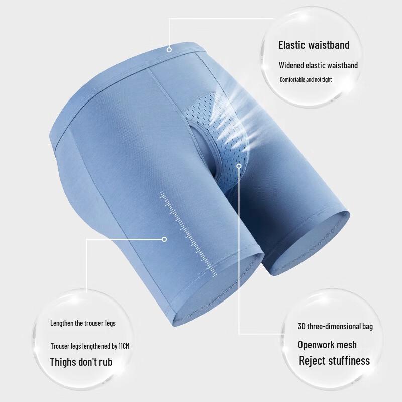 LANGSHA Мужские спортивные трусы-боксеры из модала, предотвращающие натирание